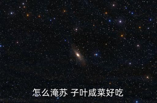 怎么淹蘇 子葉咸菜好吃