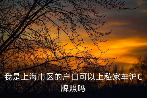 我是上海市區(qū)的戶口可以上私家車滬C牌照嗎