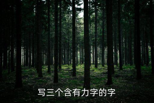 寫三個含有力字的字