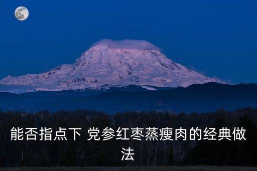 能否指點下 黨參紅棗蒸瘦肉的經典做法