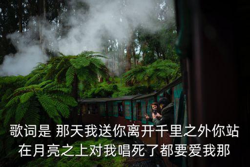 歌詞是 那天我送你離開千里之外你站在月亮之上對我唱死了都要愛我那