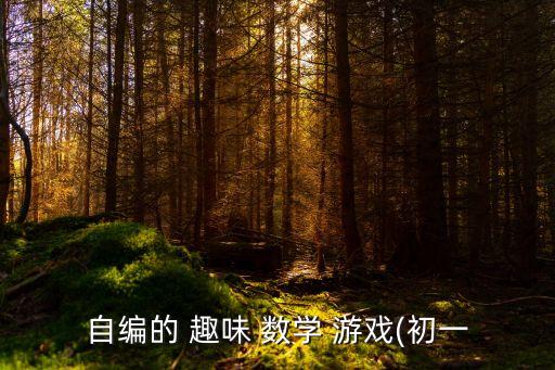 自編的 趣味 數學 游戲(初一