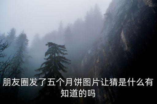 朋友圈發了五個月餅圖片讓猜是什么有知道的嗎
