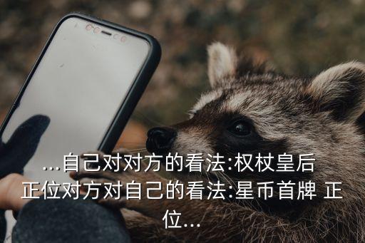 ...自己對(duì)對(duì)方的看法:權(quán)杖皇后 正位對(duì)方對(duì)自己的看法:星幣首牌 正位...