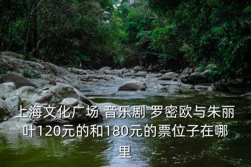 上海文化廣場 音樂劇 羅密歐與朱麗葉120元的和180元的票位子在哪里