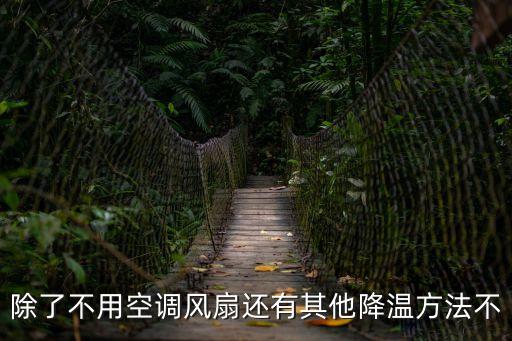 降溫方法，避暑降溫有什么好的方法