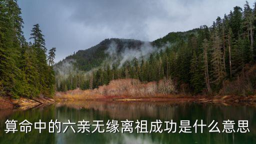算命中的六親無緣離祖成功是什么意思