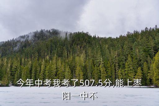 賈天增,我考了507.5分可以上棗陽一中了