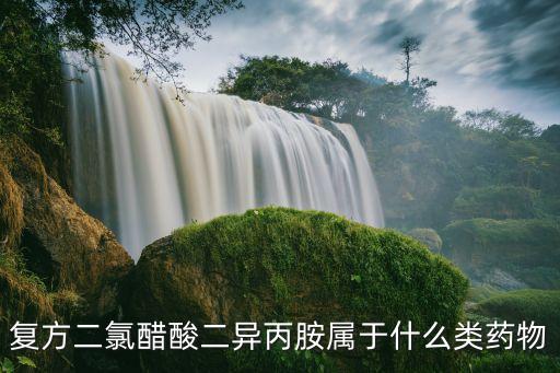 二氯醋酸二異丙胺，二氯醋酸二異丙胺與復方二氯醋酸二異丙胺有區別嗎