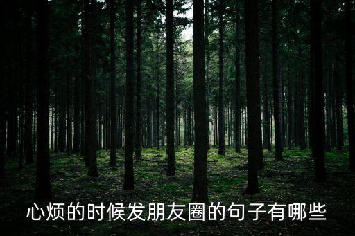 心煩的時(shí)候發(fā)朋友圈的句子有哪些