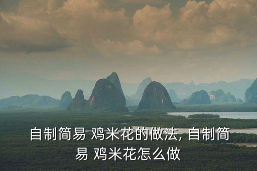  自制簡易 雞米花的做法, 自制簡易 雞米花怎么做