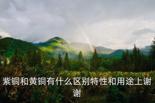 紫銅和黃銅有什么區別特性和用途上謝謝