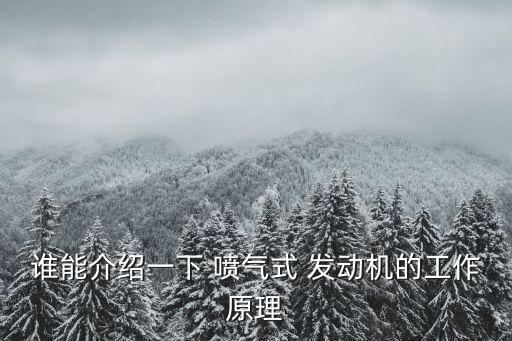 誰能介紹一下 噴氣式 發動機的工作原理
