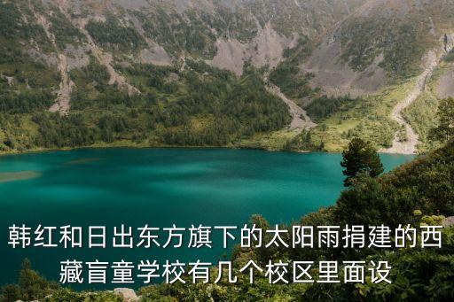 韓紅和日出東方旗下的太陽(yáng)雨捐建的西藏盲童學(xué)校有幾個(gè)校區(qū)里面設(shè)