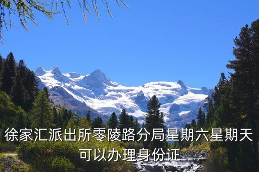 徐家匯派出所零陵路分局星期六星期天可以辦理身份證