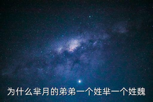為什么羋月的弟弟一個姓羋一個姓魏