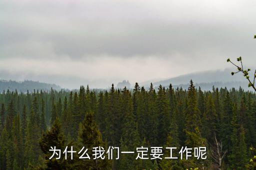 我們為什么要工作