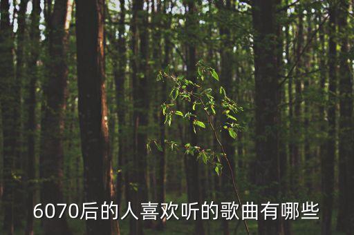 6070后的人喜歡聽的歌曲有哪些