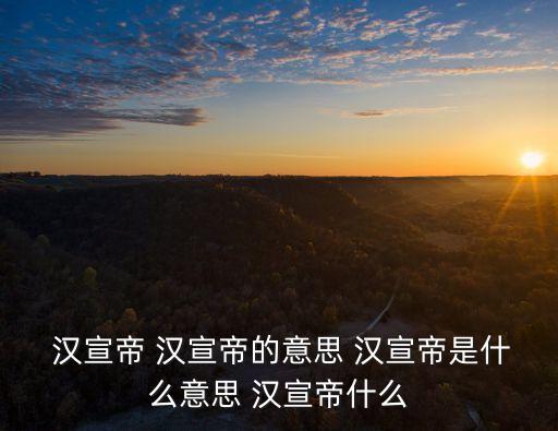漢宣帝,劉詢終于成為中國最高統治者皇帝了