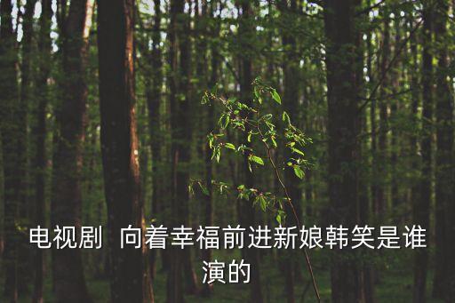 電視劇  向著幸福前進新娘韓笑是誰演的
