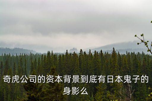 奇虎公司的資本背景到底有日本鬼子的身影么