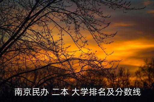 南京的二本大學,南京四所大學的排名與分數線公布