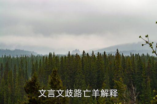 歧路亡羊的意思，歧路亡羊的含義