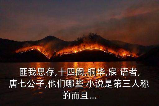 匪我思存,十四闕,桐華,寐 語者,唐七公子,他們哪些 小說是第三人稱的而且...