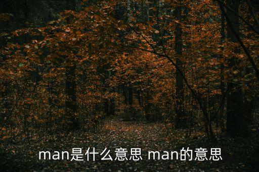  man是什么意思 man的意思