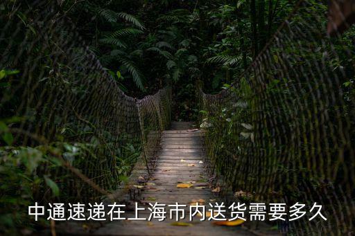 中通速遞在上海市內送貨需要多久