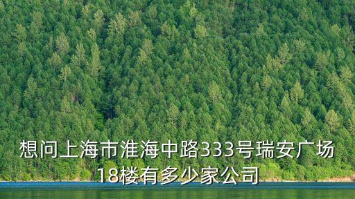 想問上海市淮海中路333號瑞安廣場18樓有多少家公司