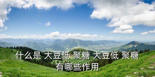 大豆低聚糖,大豆low聚糖是從大豆中提煉出來的物質(zhì)