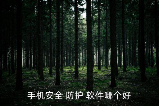 手機安全 防護 軟件哪個好