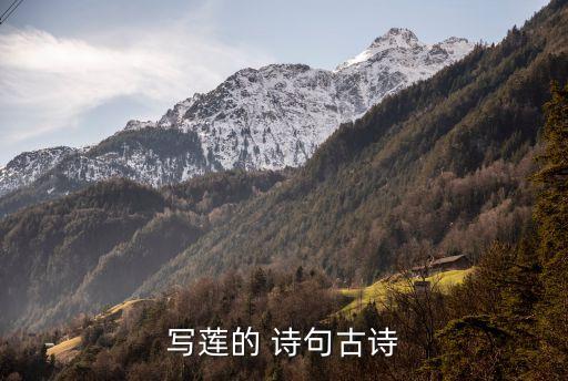 寫蓮的 詩句古詩