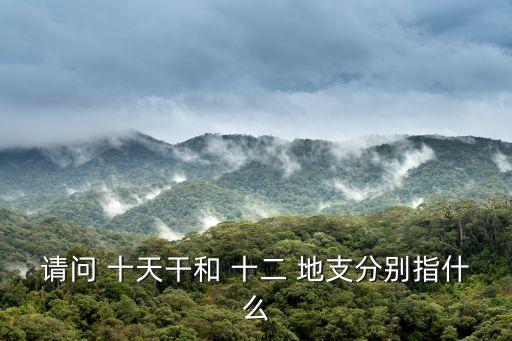 請問 十天干和 十二 地支分別指什么