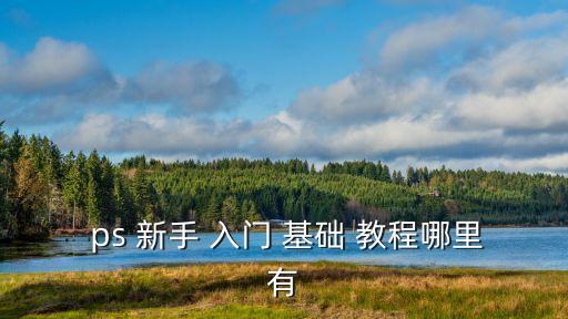 ps基礎教程新手入門,ps怎么用?