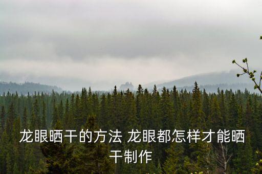  龍眼曬干的方法 龍眼都怎樣才能曬干制作