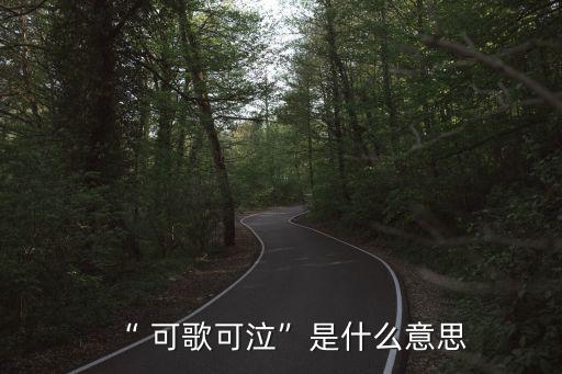 “ 可歌可泣”是什么意思