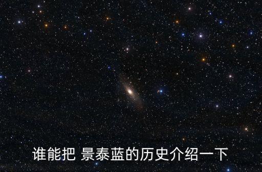 景泰藍介紹,中國景泰藍釉本名叫孔雀藍或景泰郎