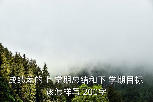 學期總結200字