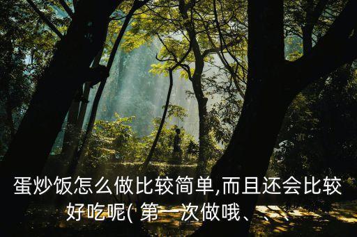 第一次做蛋炒飯,雞蛋飯和米飯同時煮一起炒非常美味!