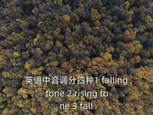 英語中音調分四種1 falling tone 2 rising tone 3 fall