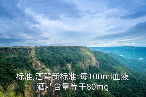 醉酒標準,酒駕新標準:每100ml血液酒精含量等于80mg