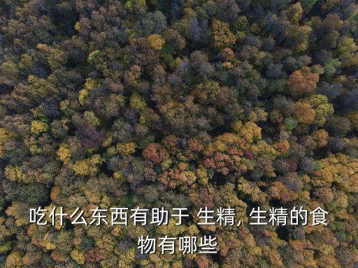 吃什么東西有助于 生精, 生精的食物有哪些