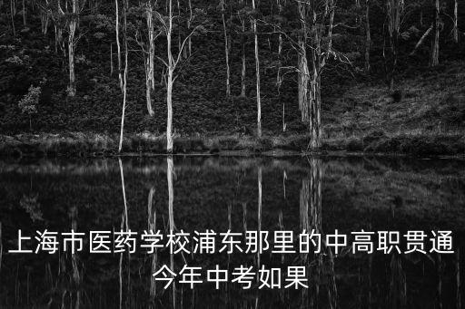 上海市醫藥學校浦東那里的中高職貫通今年中考如果