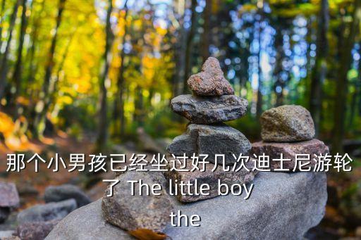 那個小男孩已經坐過好幾次迪士尼游輪了 The little boy   the