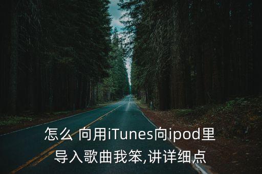 怎么 向用iTunes向ipod里導入歌曲我笨,講詳細點