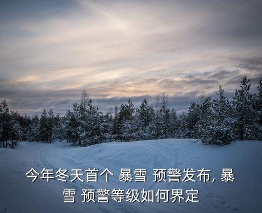 今年冬天首個 暴雪 預警發布, 暴雪 預警等級如何界定