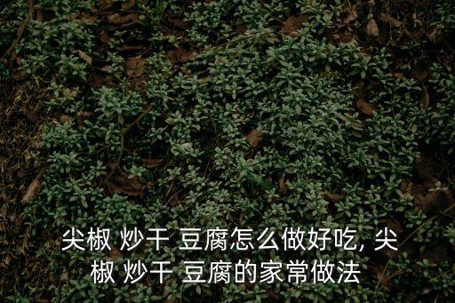 尖椒炒干豆腐,干豆腐切菱形青椒炒干辣椒