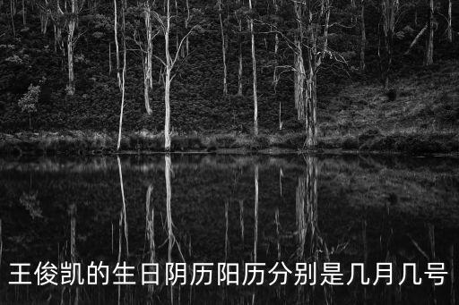 王俊凱的生日陰歷陽歷分別是幾月幾號